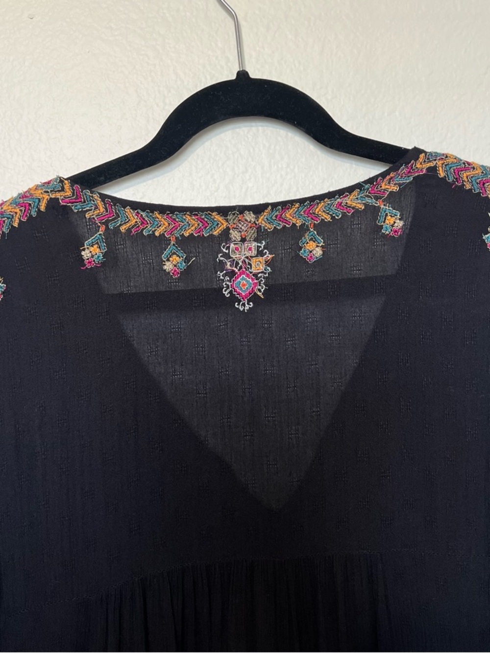 Free People Arianna Embroidered Blouson Tunic Multicolor Embroidery - Picture 10 of 11